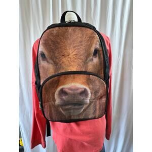 Cow Print Backpack with Adjustable Straps
